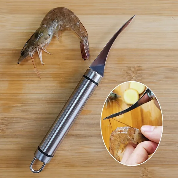 Shrimp cleaning knife