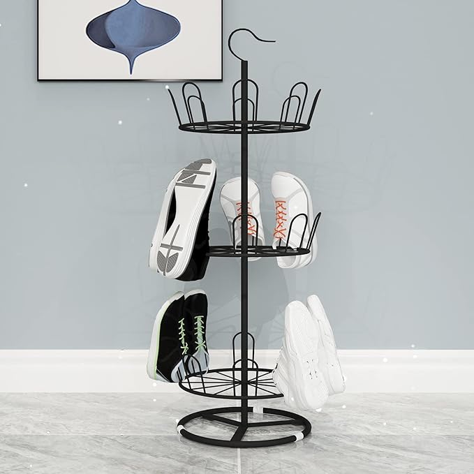 Floor-standing shoe drying rack